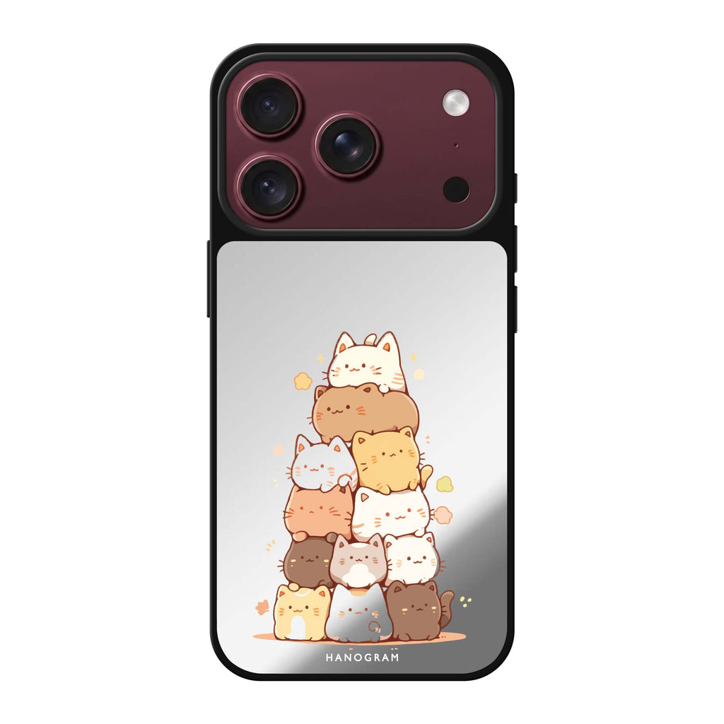 Kitty Cluster cat animal cute iPhone 18 Pro Max mirror case