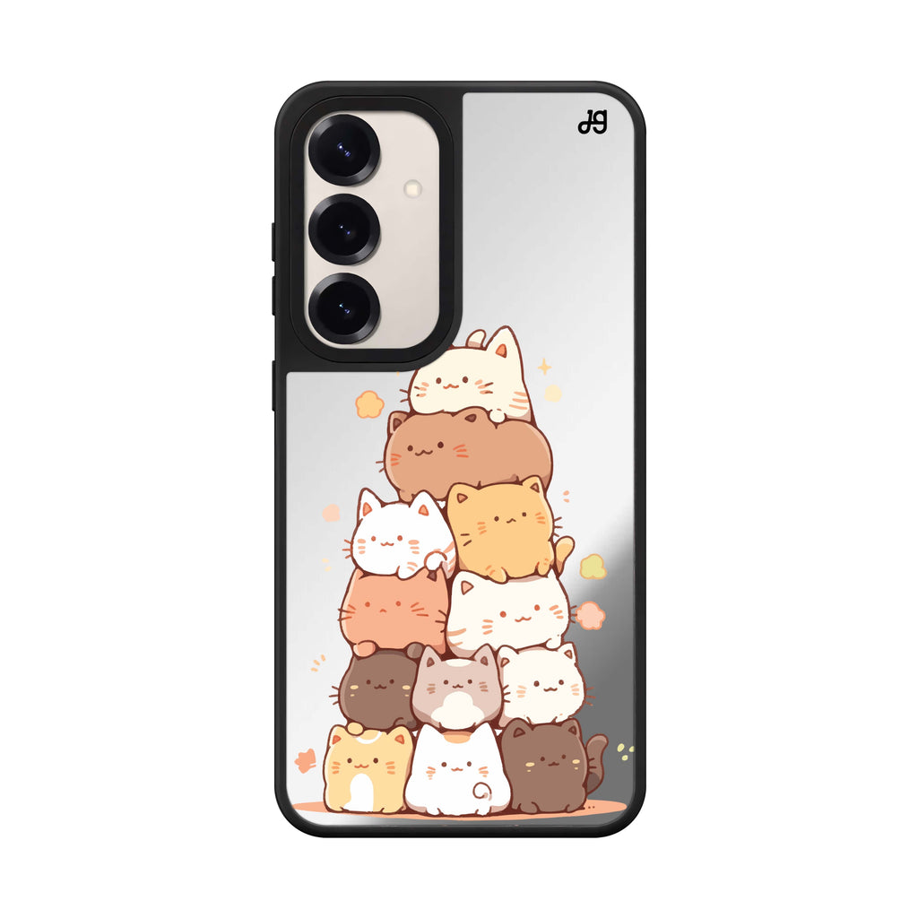 Kitty Cluster Samsung Galaxy mirror case front view