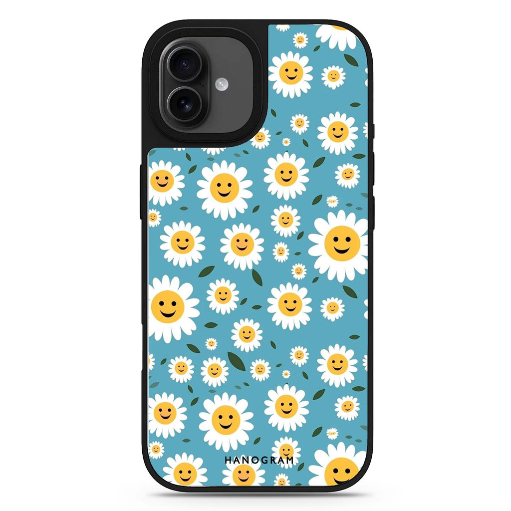 Daisy Disco floral design iPhone 17 mirror case