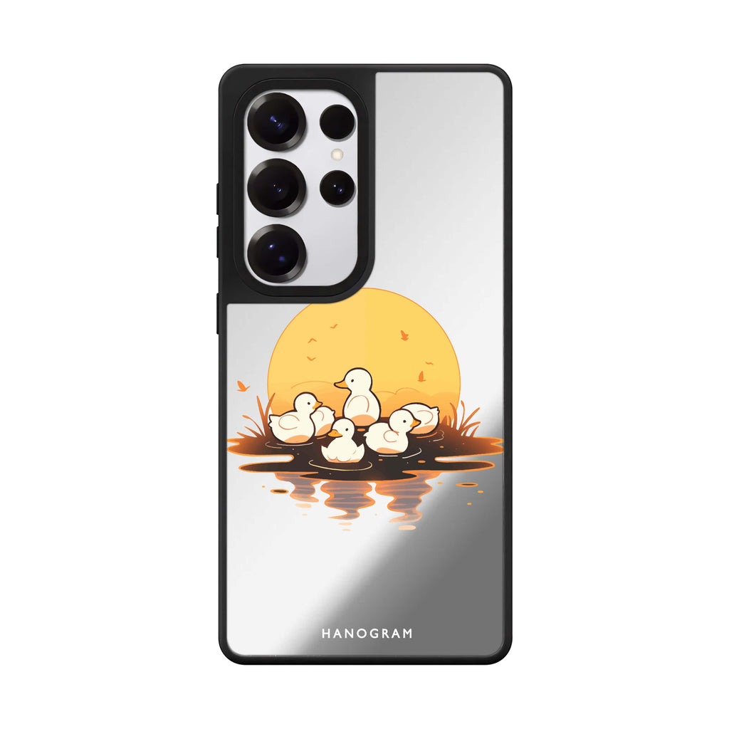 Dawn Duck Drift Samsung Galaxy S25 S24 S23 Ultra mirror case, front view