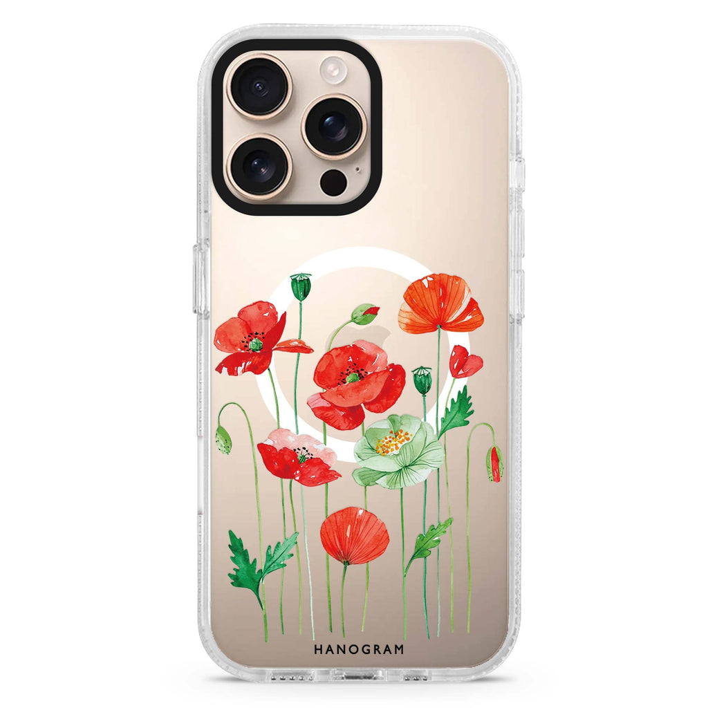 Poppy Stem Ballet MagSafe Compatible Ultra Clear Case for iPhone 16 Pro Max - main view