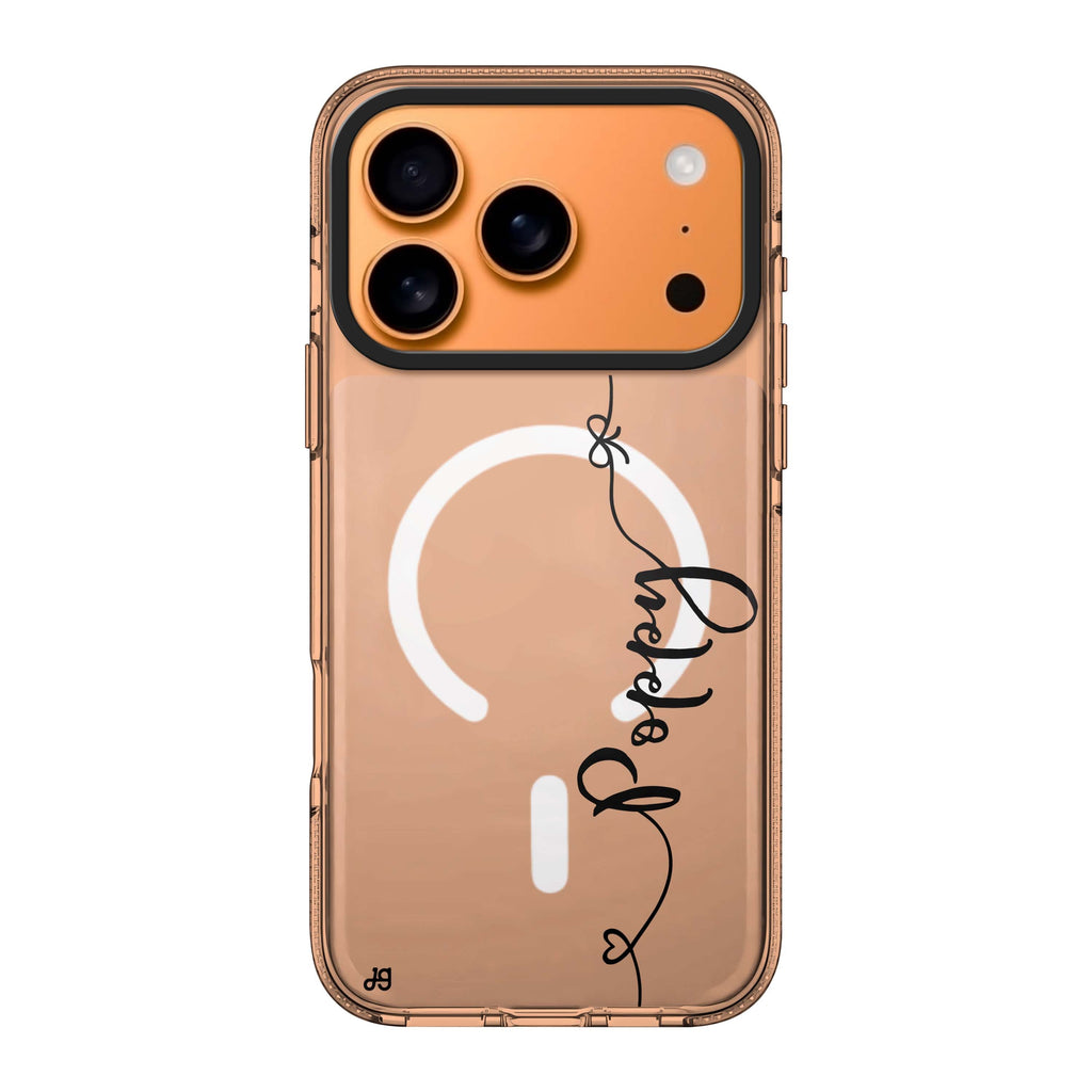 Think Different personalized name typography iPhone 17 Pro Max ultra clear case