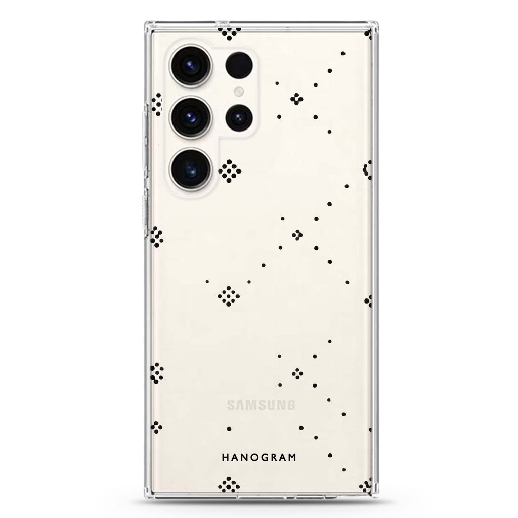 Midnight Dots Samsung Galaxy S26/S25/S24/S23/S22 Ultra ultra clear case, transparent design, main view