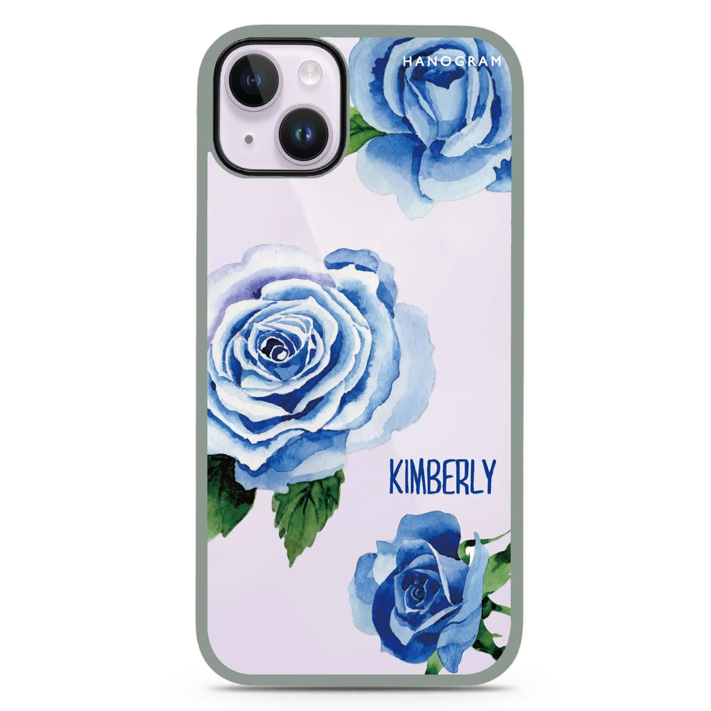 Blue Rose iPhone 15 Plus Impact Guard Bumper Case
