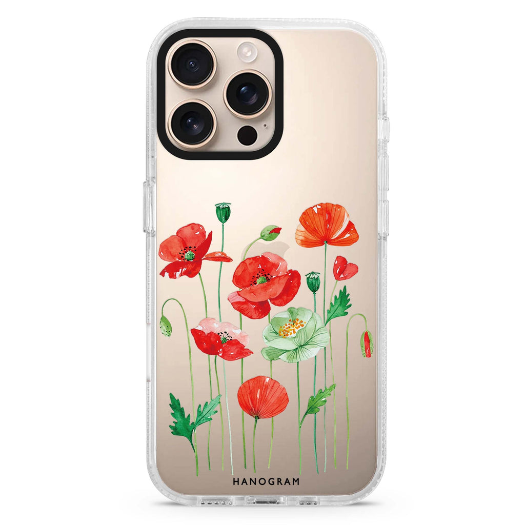 Poppy Stem Ballet iPhone 16 Pro Max Ultra Clear Case - front view