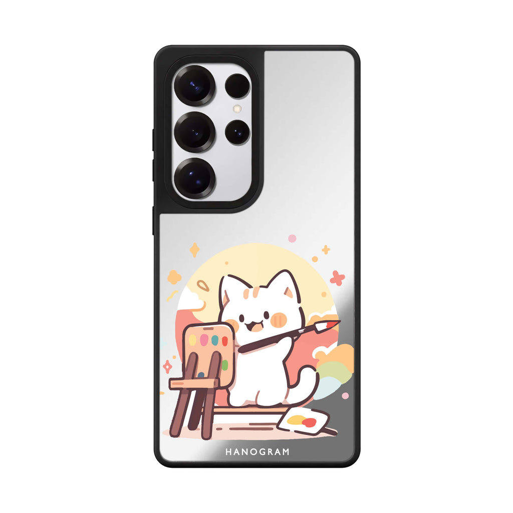 Feline Masterwork Samsung Galaxy S25 S24 S23 Ultra mirror case, front view