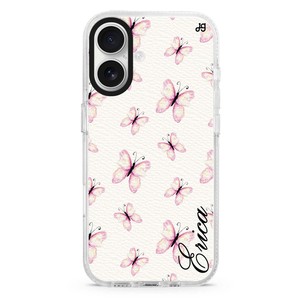 Vintage Butterfly MagSafe Compatible iPhone 16 Ultra Clear Case - Personalized and Stylish Protection
