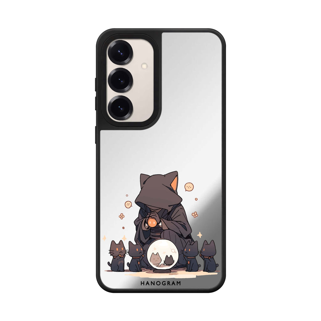 Seer Cat Charm Samsung Galaxy mirror case front view