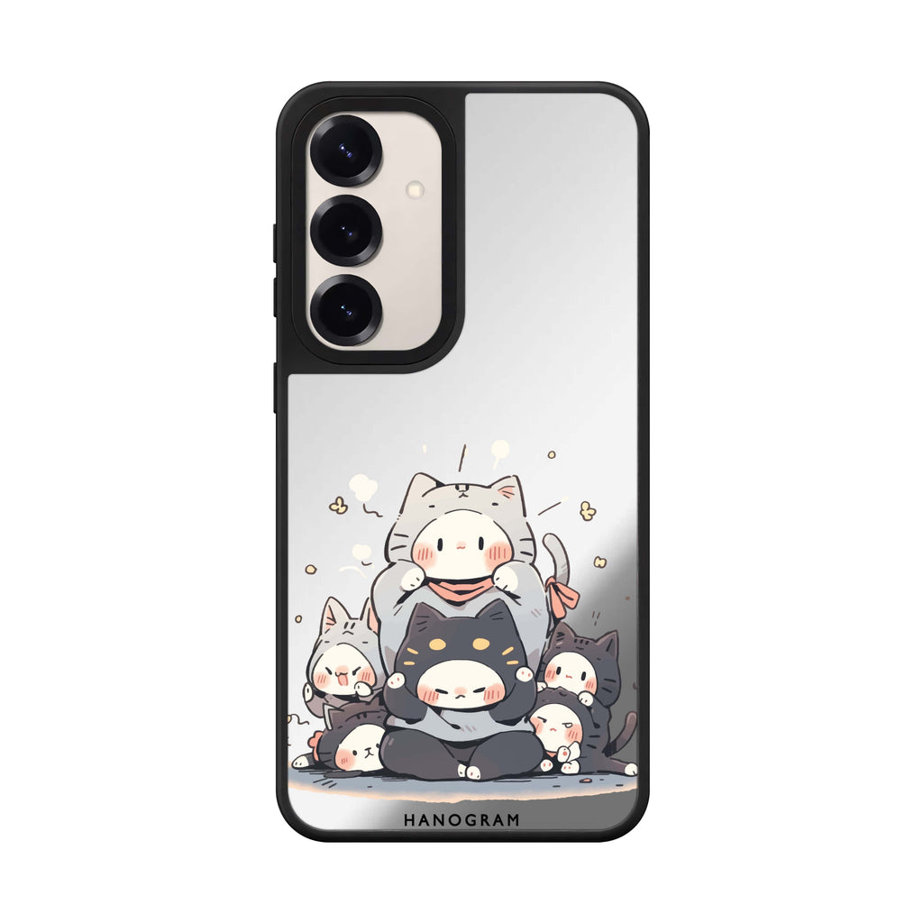 Feline Asana Lesson Samsung Galaxy mirror case front view
