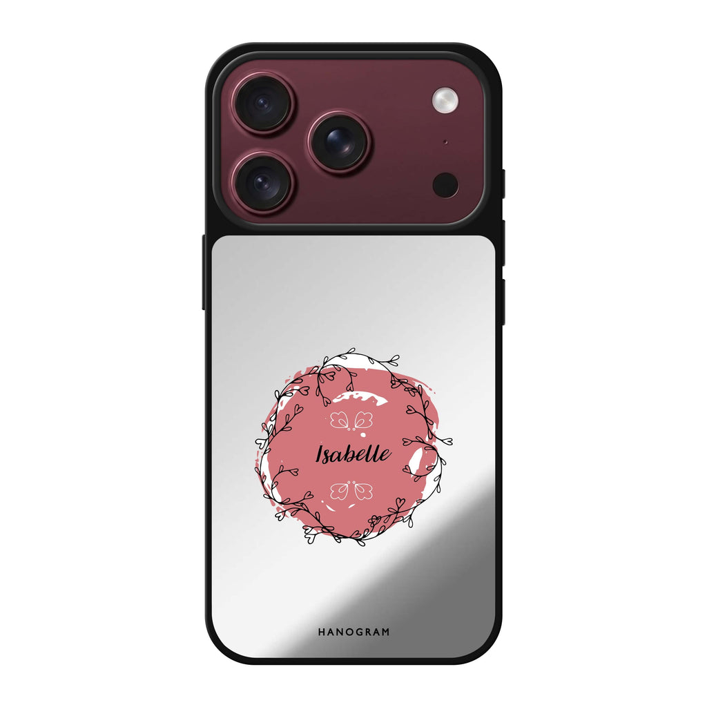 Heart Crown personalized name valentines crown heart romantic iPhone 18 Pro Max mirror case