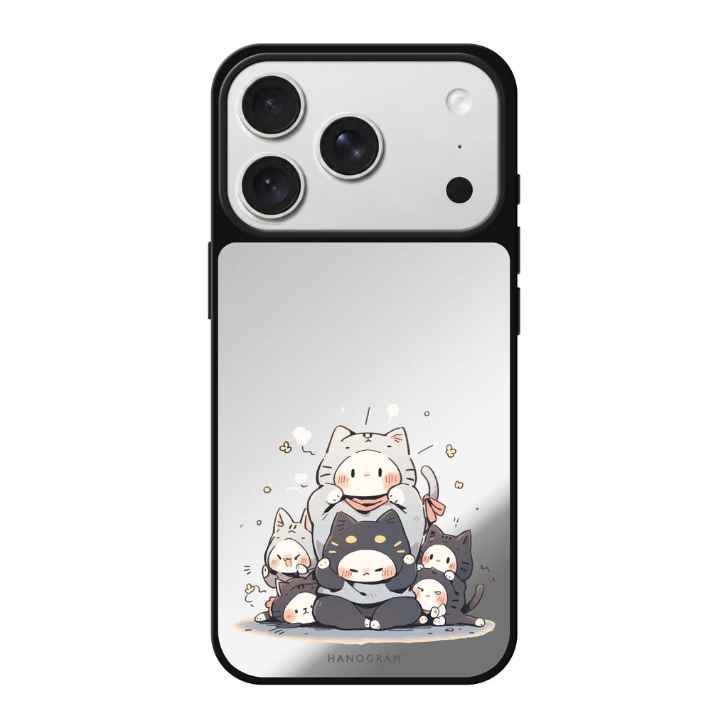 Feline Asana Lesson cat animal iPhone 18 Pro Max mirror case