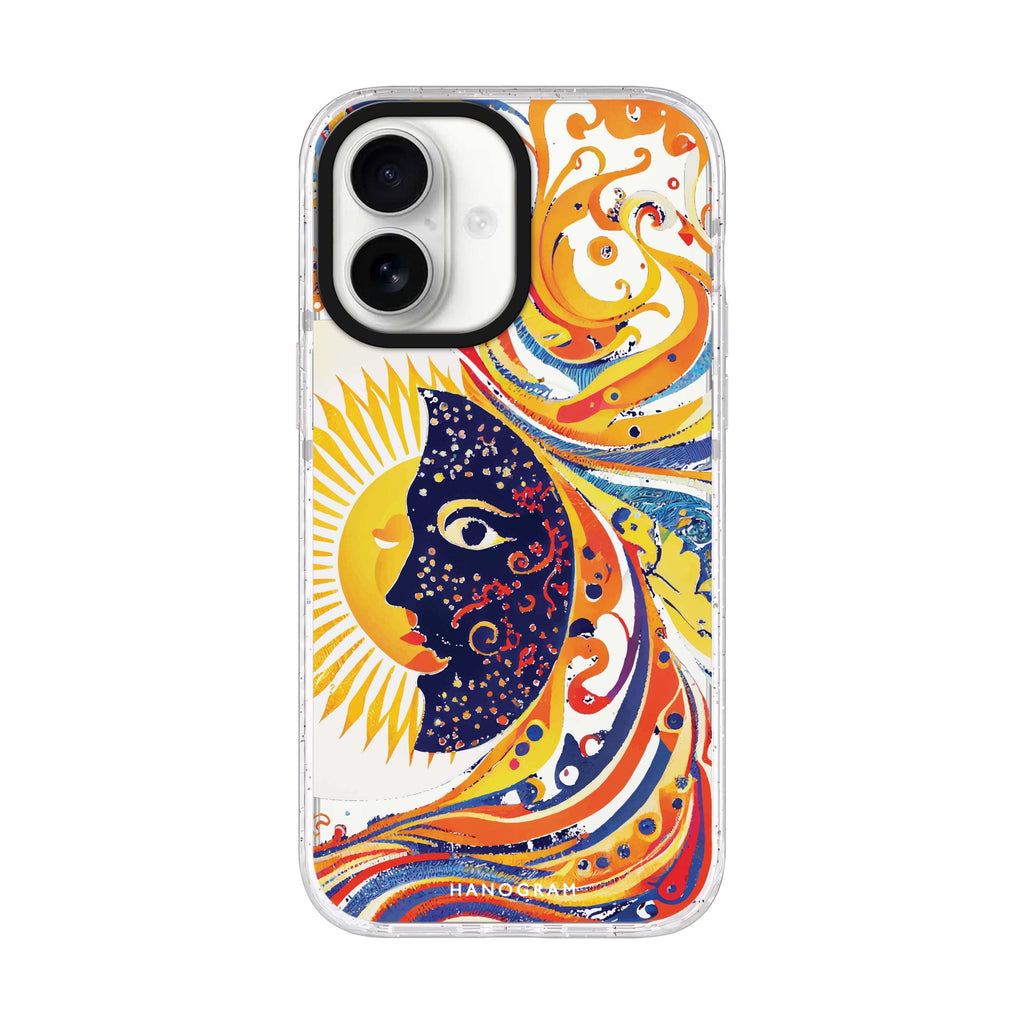 Sun & Moon iPhone 17 ultra clear MagSafe case, front product view