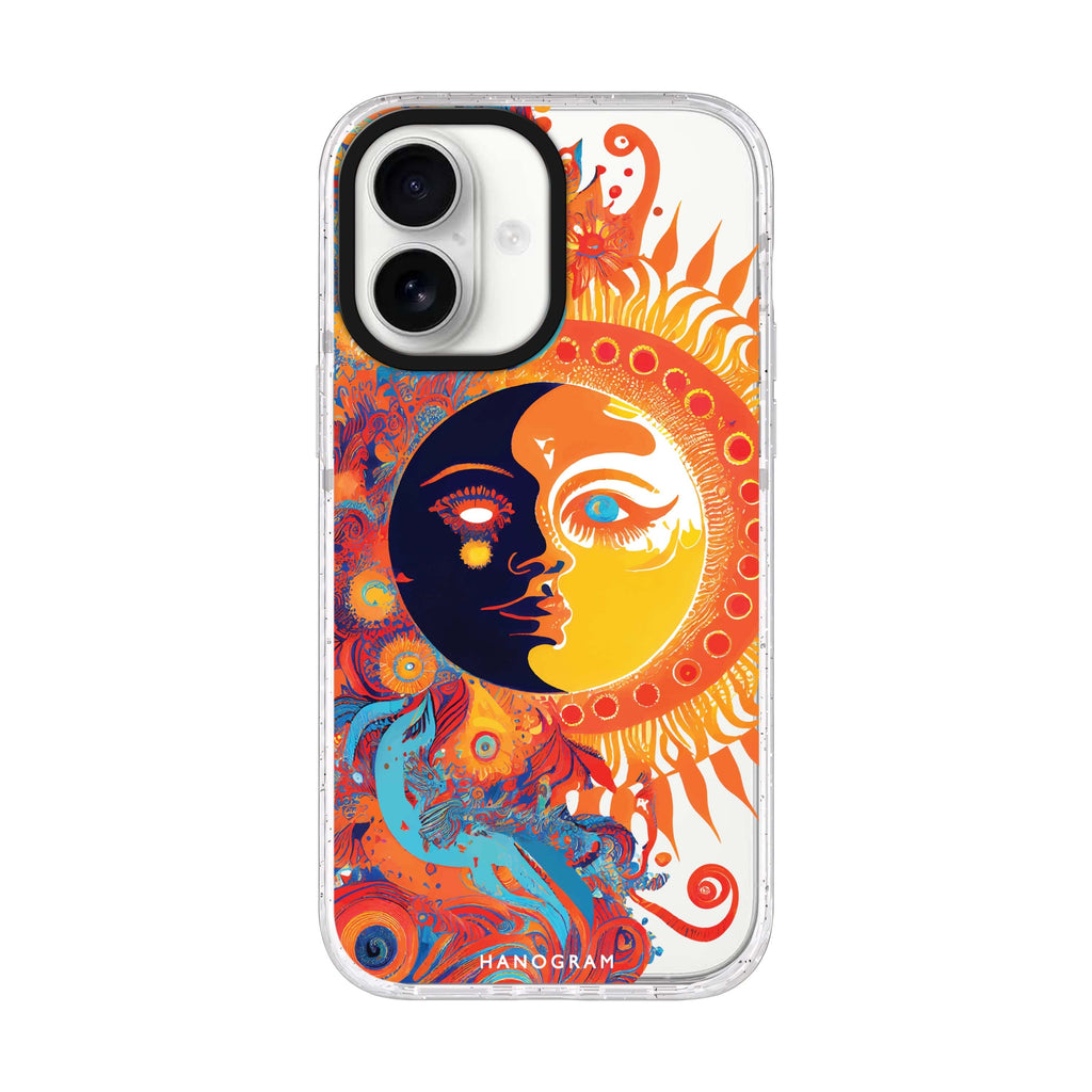 Moon & Sun iPhone 17 ultra clear MagSafe case, front product view