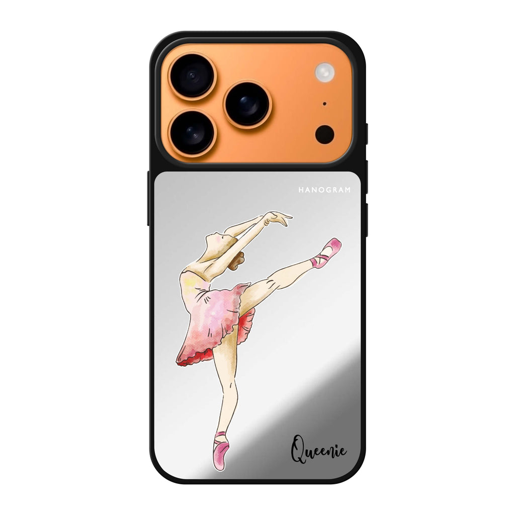 Ballet Girl personalized name portrait iPhone 17 Pro Max mirror case