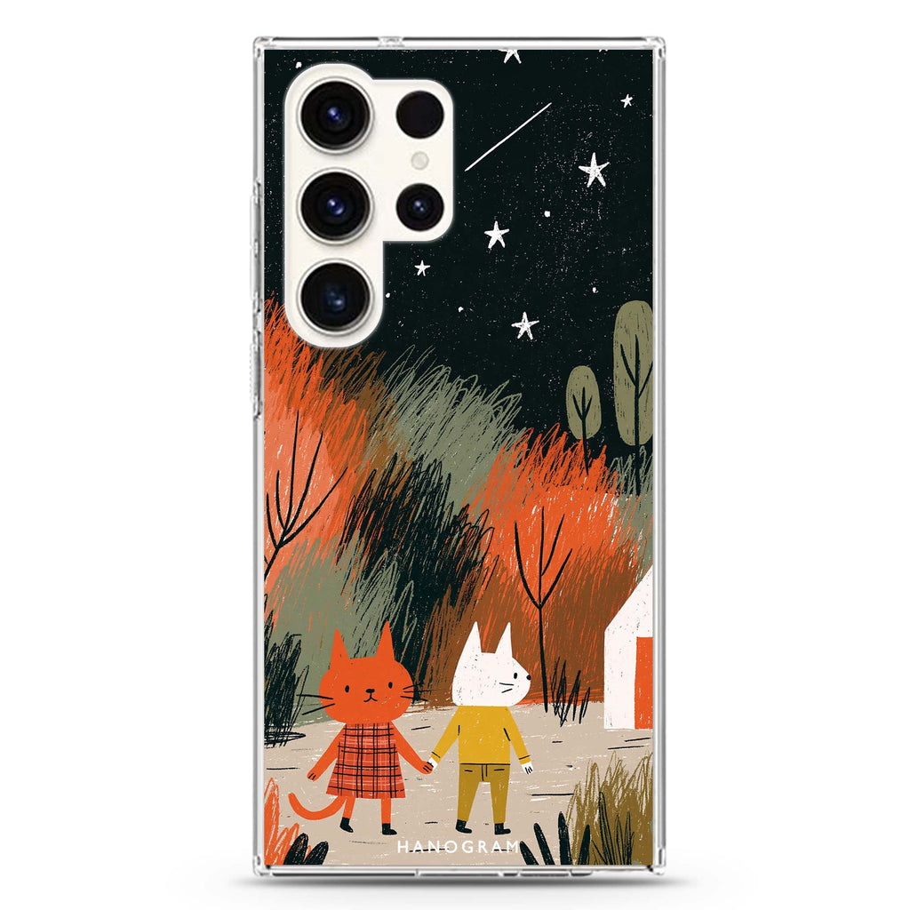 Our Starlit Way Home Samsung Galaxy Ultra Clear Case — front view
