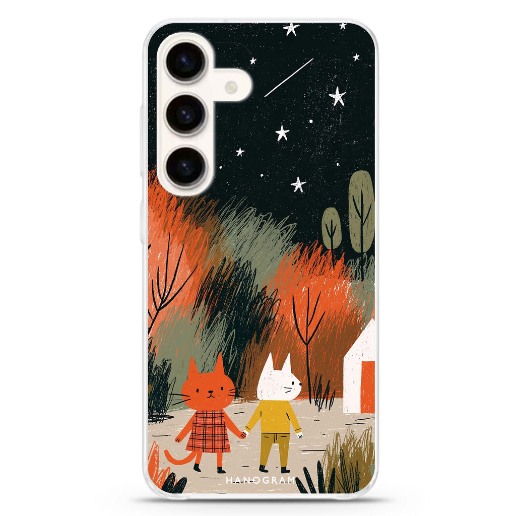 Our Starlit Way Home Samsung Galaxy Ultra Clear Case — front view