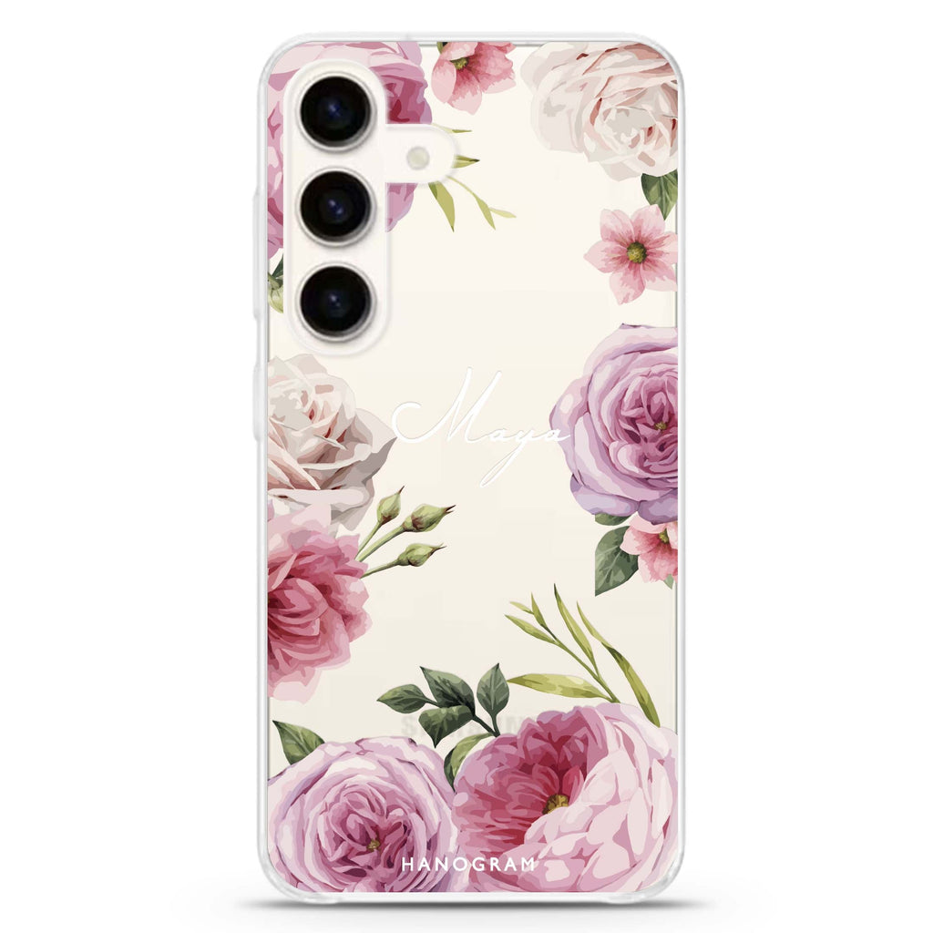 Beautiful Pretty Floral Samsung Galaxy Ultra Clear Case