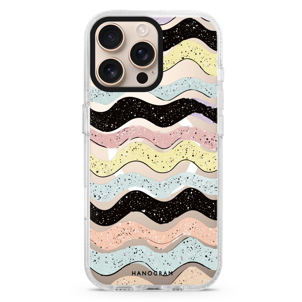 Glitter Wave Doodles MagSafe Compatible Ultra Clear Case