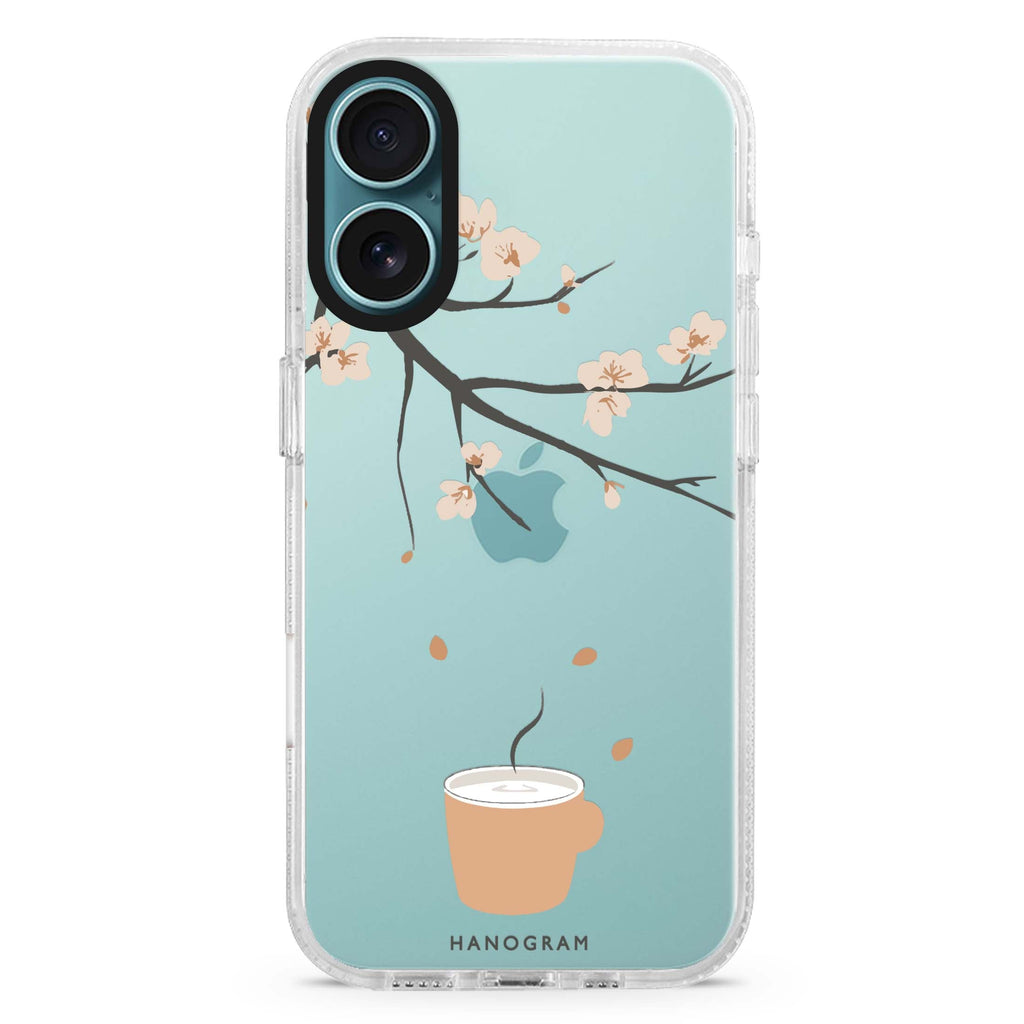 Ichi iPhone 16 and 16 Plus ultra clear case, transparent graphic artwork, front product view