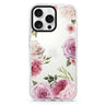 Beautiful Pretty Floral custom name iPhone 16/15/14 Pro Max & Pro ultra clear case floral design, front product view