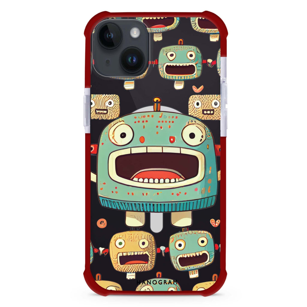 Cute robots iPhone 15 Plus MagSafe Compatible Ultra Shockproof Case
