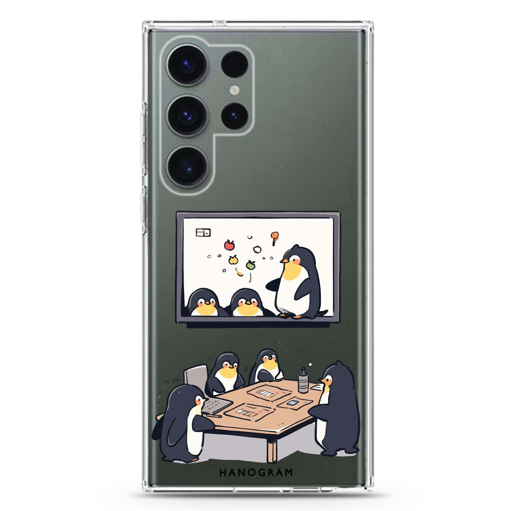 Penguin Presentation Samsung Galaxy S26/S25/S24/S23/S22 Ultra ultra clear case, transparent design, main view