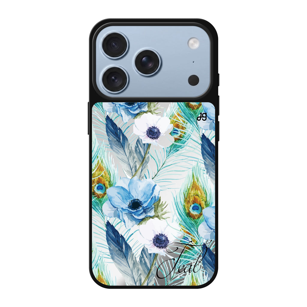 Pretty Watercolor Flowers #1 personalized name flower floral watercolor iPhone 18 Pro Max mirror case