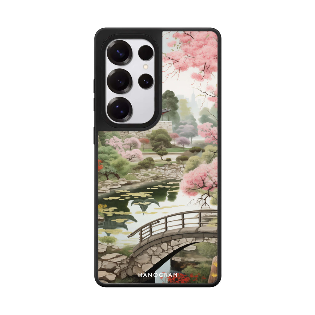 Pagoda Serenity Samsung Galaxy S25 S24 S23 Ultra mirror case, front view