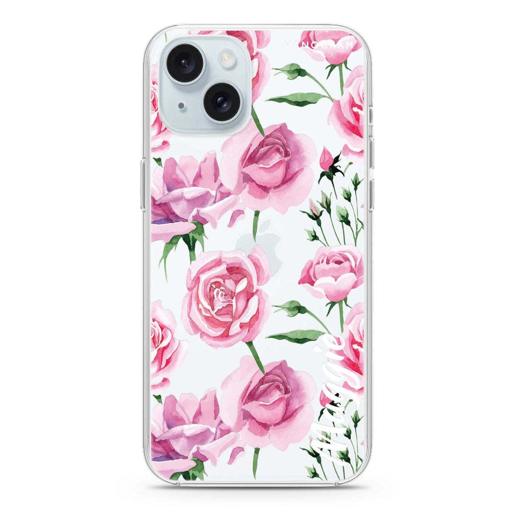 Pink Rose iPhone Ultra Clear Case