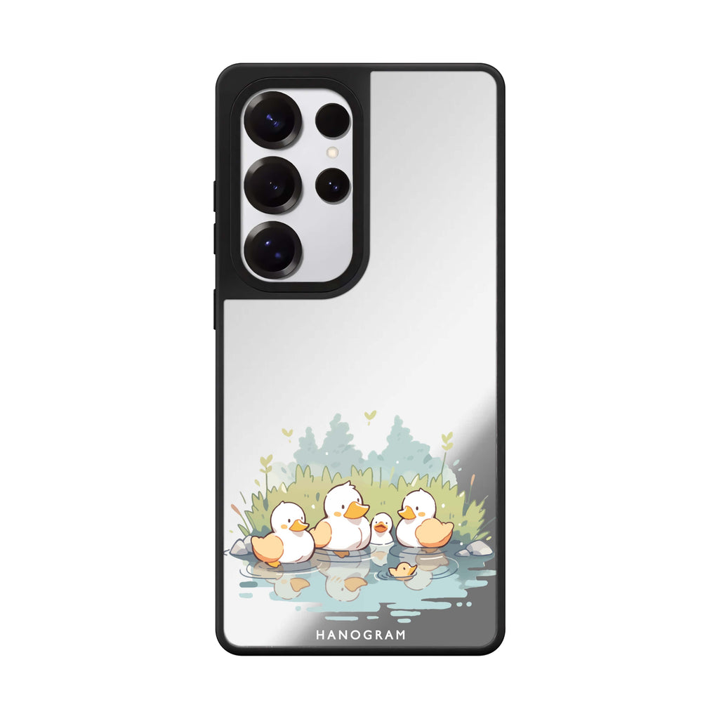 River Duck Delight Samsung Galaxy S25 S24 S23 Ultra mirror case, front view
