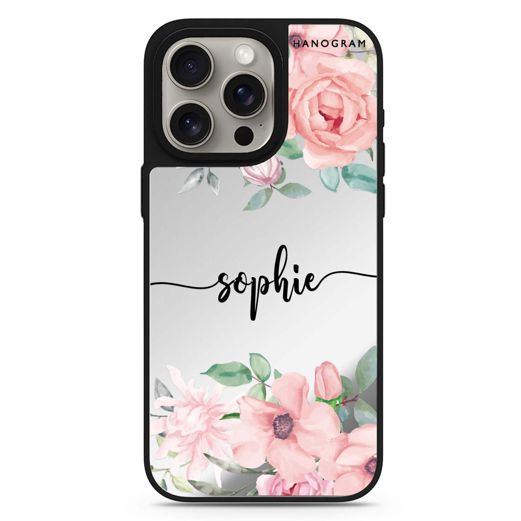 Forever Love Rose personalized name MagSafe mirror case for iPhone 16/15/14 Pro Max and Pro, main view