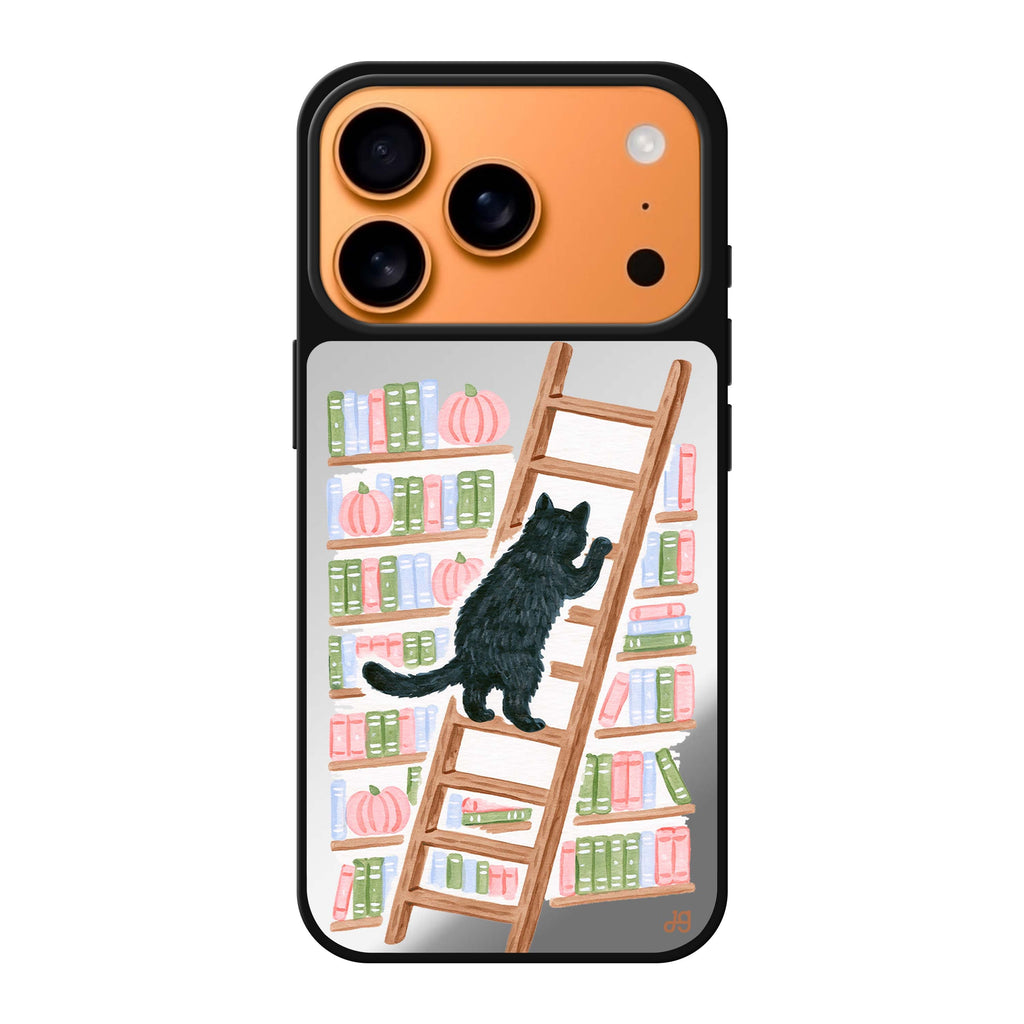 The Library Ladder Cat iPhone 17 Pro Max Mirror Case - design view 1