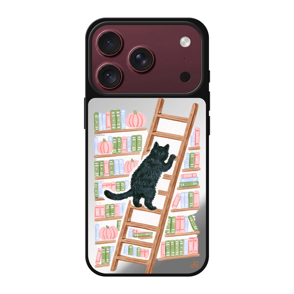 The Library Ladder Cat iPhone 18 Pro Max Mirror Case - design view 1