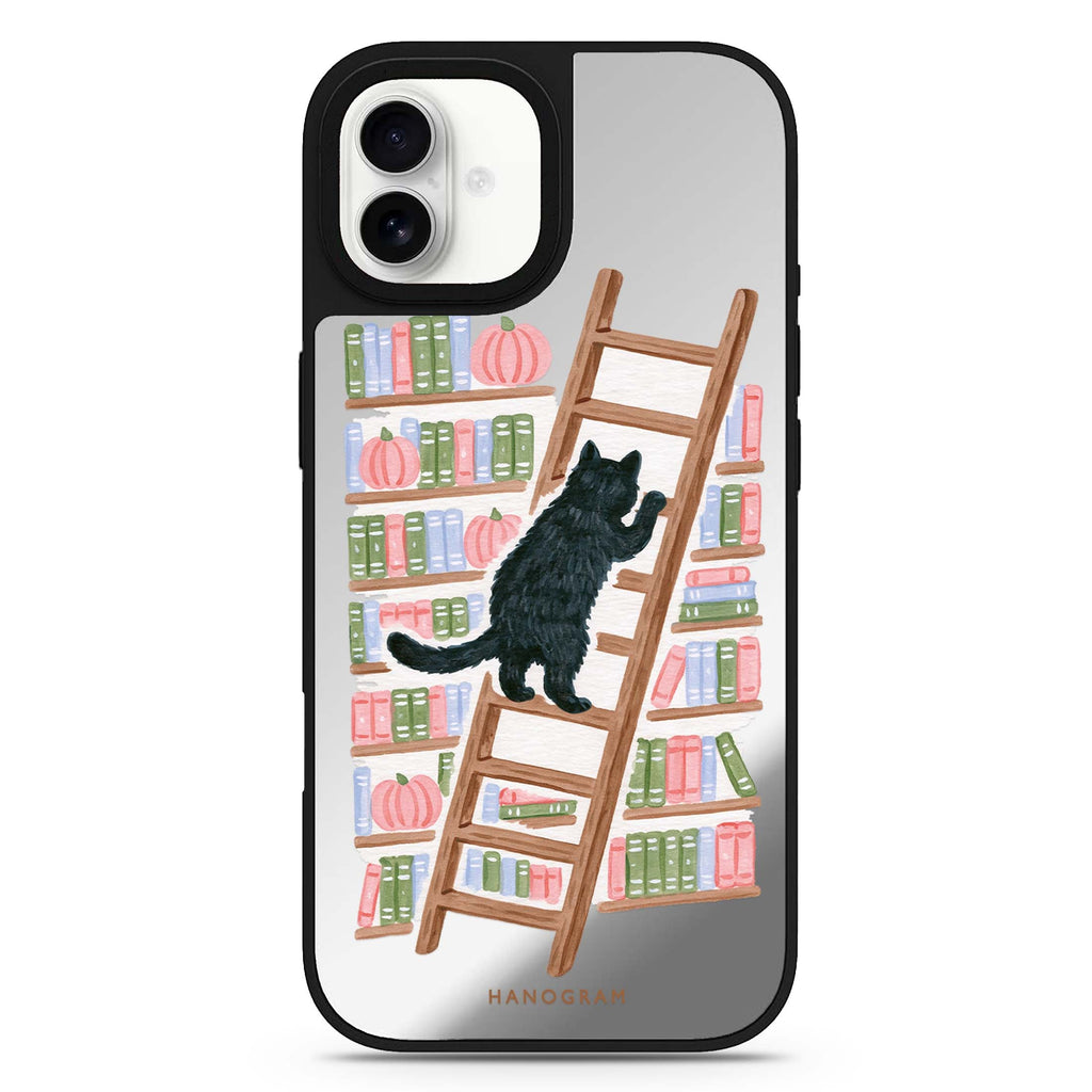 The Library Ladder Cat iPhone 17 Mirror Case - View 1