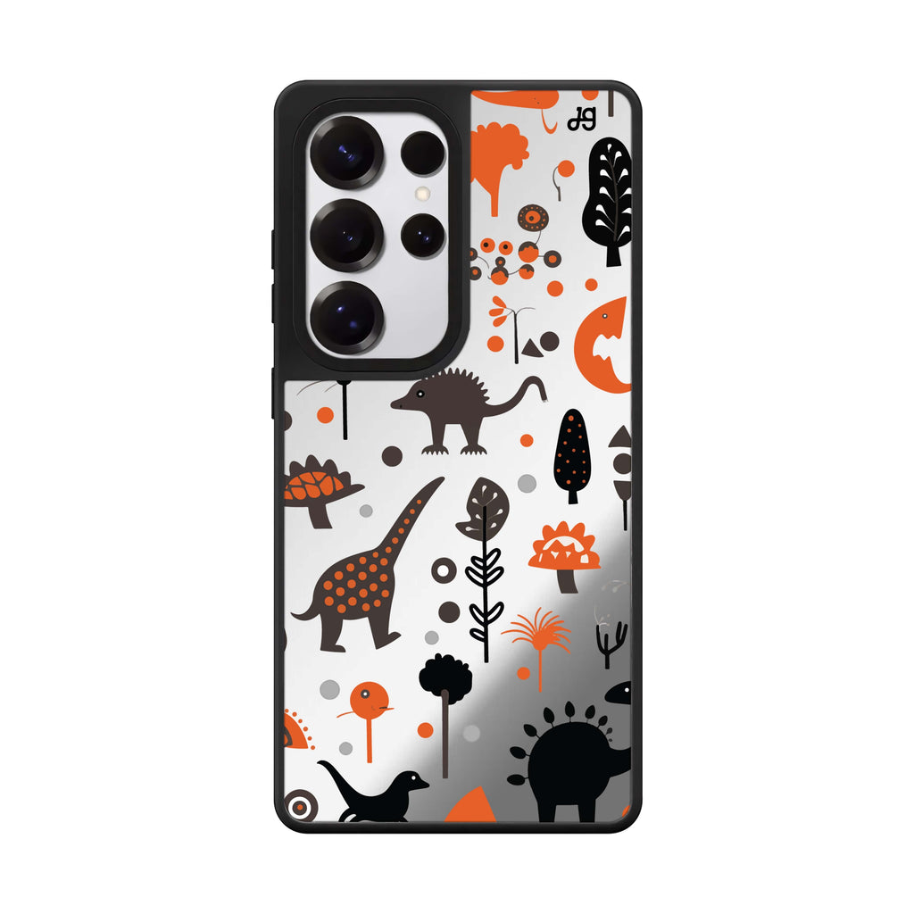 Jurassic Joy Samsung Galaxy S25 S24 S23 Ultra mirror case, front view