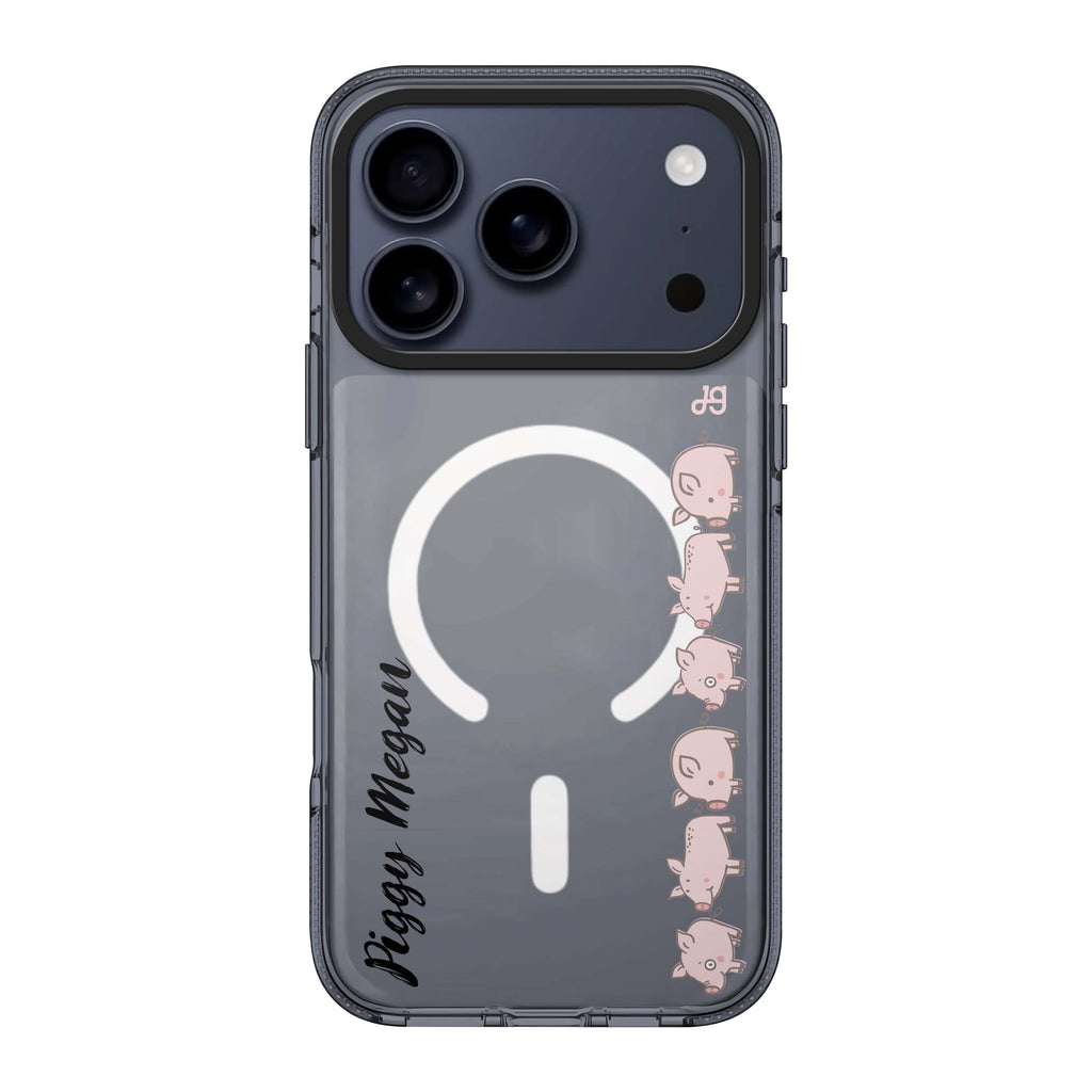 Piggy Corps personalized name pig animal iPhone 17 Pro Max ultra clear case