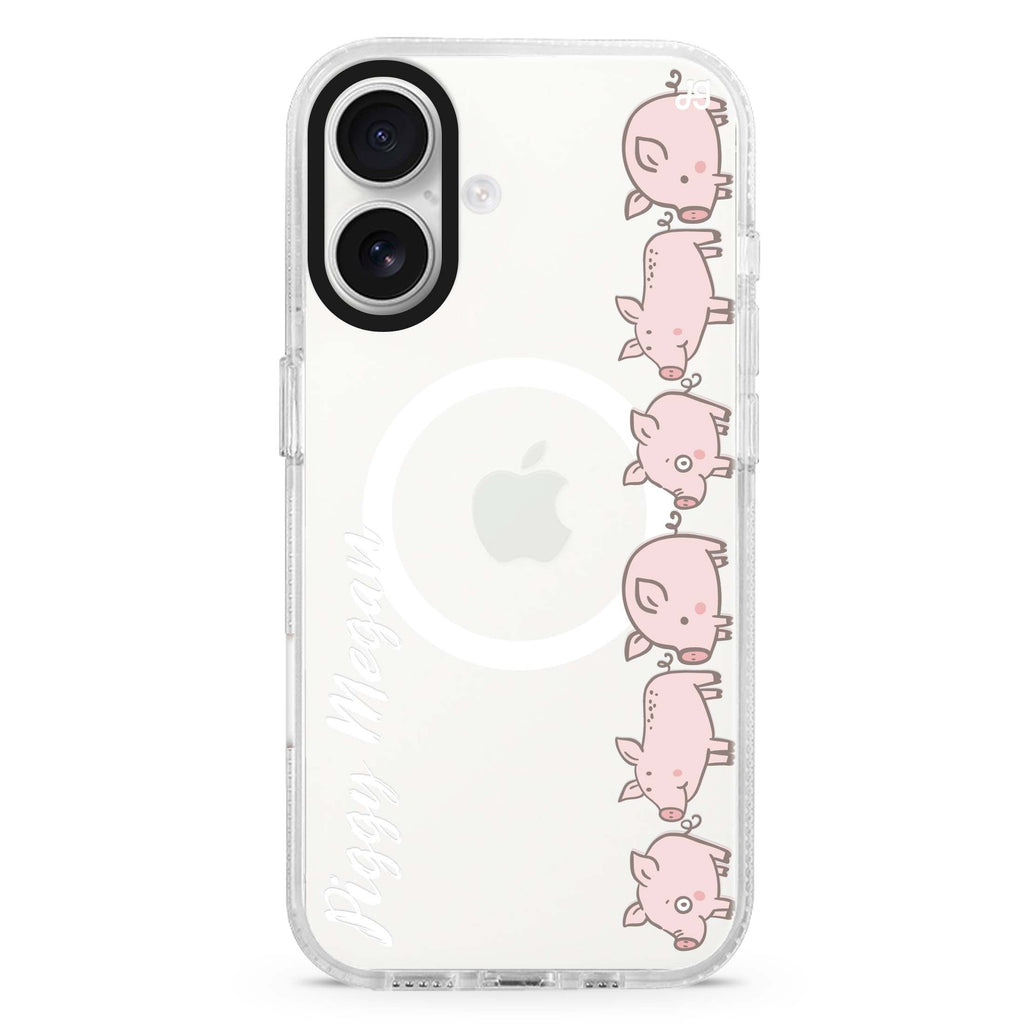 Piggy Corps MagSafe Compatible iPhone 16 Ultra Clear Case - Personalized and Stylish Protection