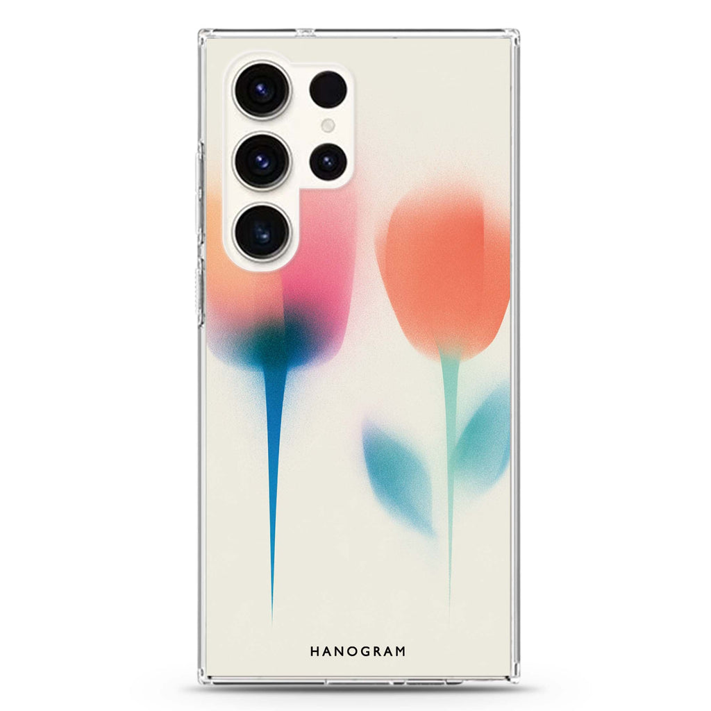 Tulips in Soft Focus Samsung Galaxy Ultra Clear Case — front view