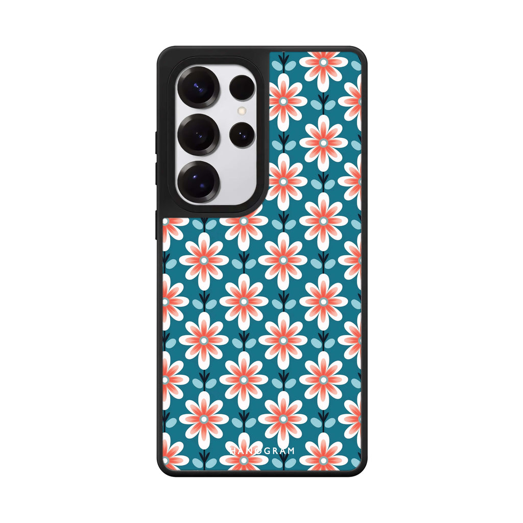 Infinite Petals Samsung Galaxy S25 S24 S23 Ultra mirror case, front view
