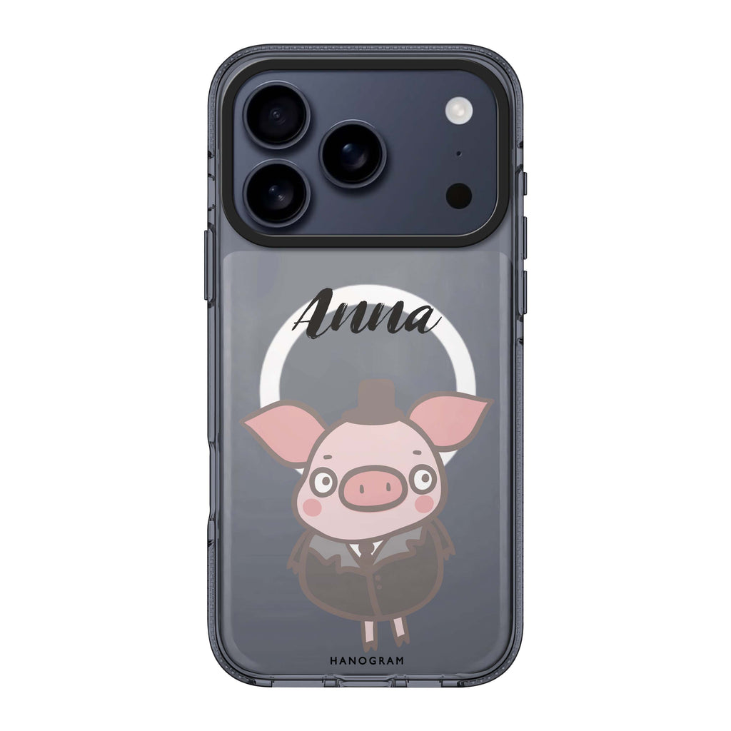 Funny Piggy personalized name pig animal playful iPhone 17 Pro Max ultra clear case