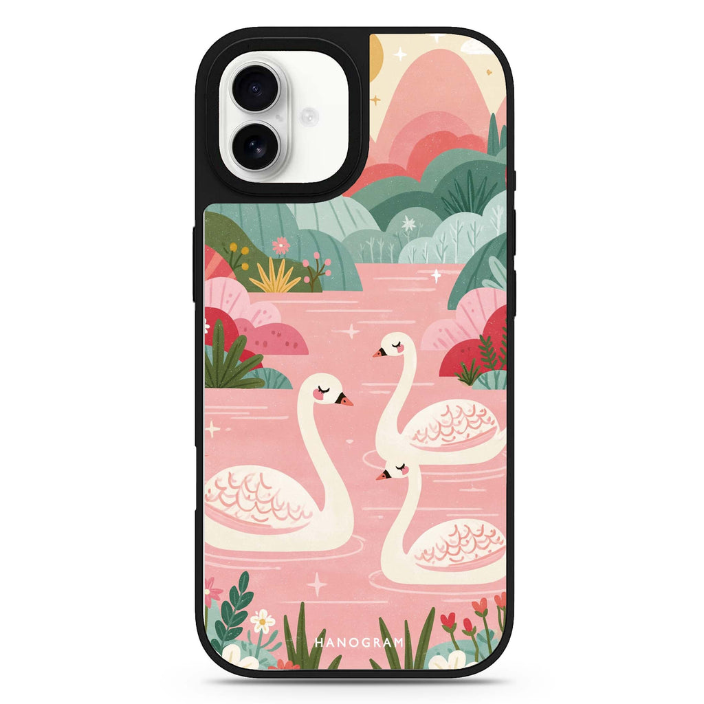 Rosewater Swan Kingdom iPhone 17 Mirror Case - View 1