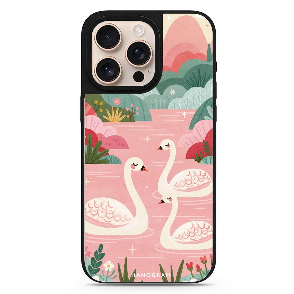 Rosewater Swan Kingdom iPhone Mirror Case – design view 1