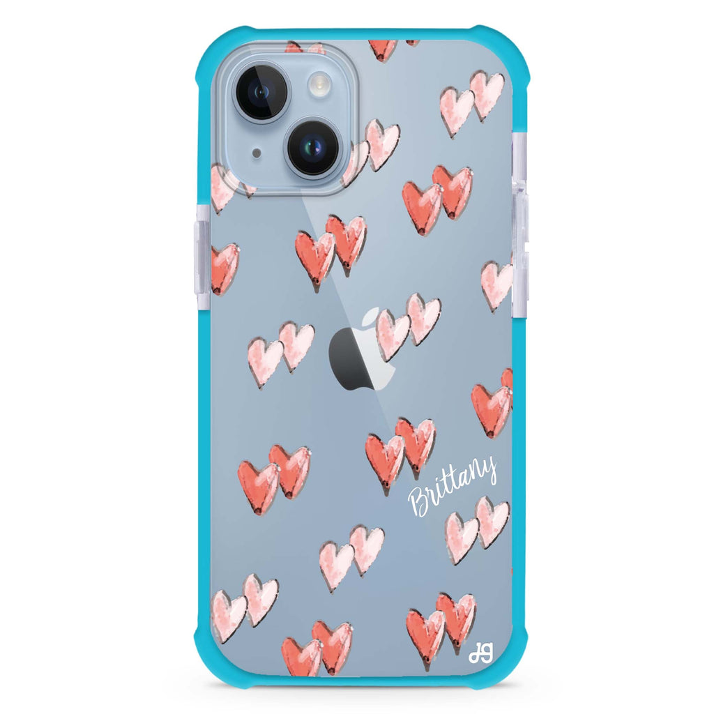 Double Heart iPhone 15 Plus Ultra Shockproof Case