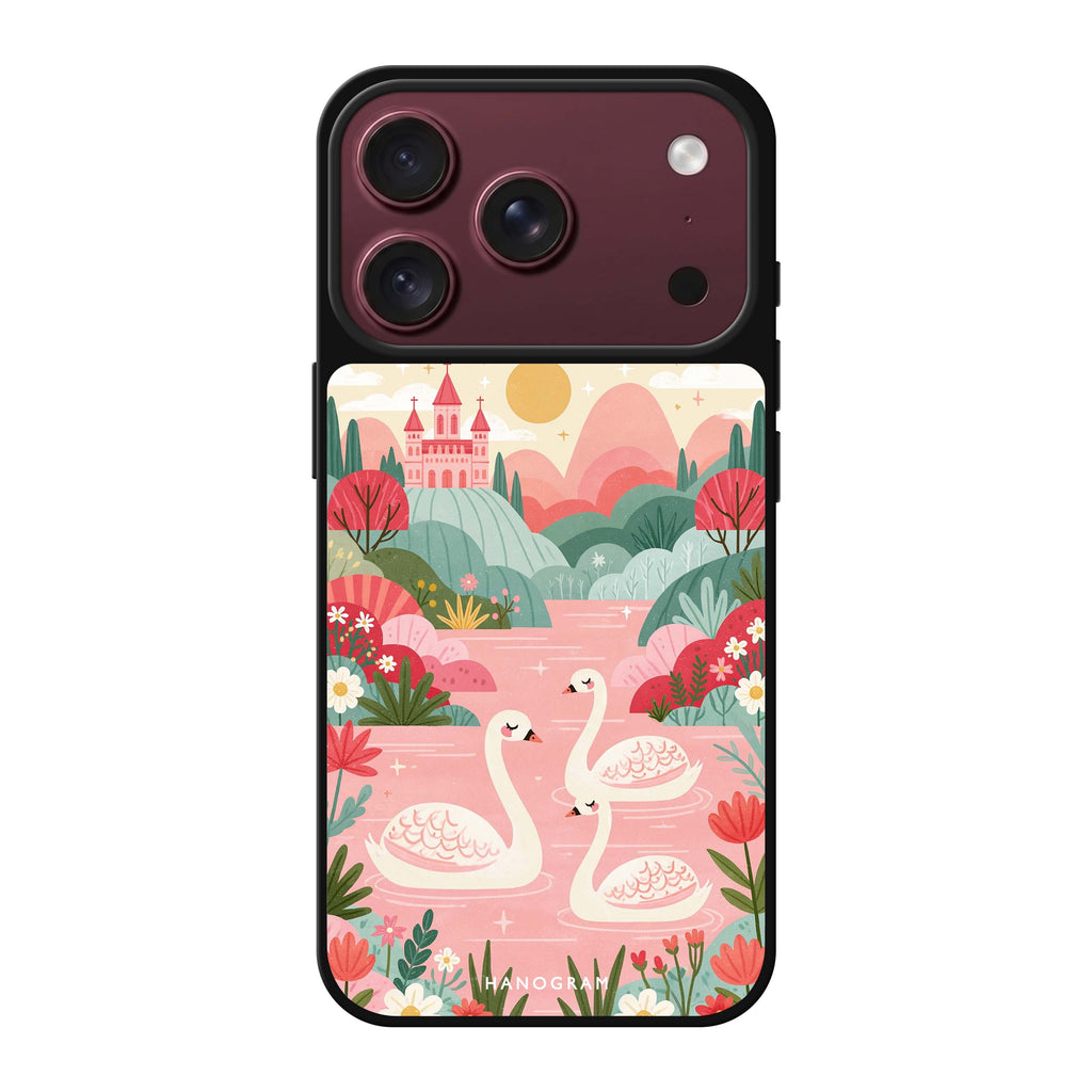 Rosewater Swan Kingdom iPhone 18 Pro Max Mirror Case - design view 1
