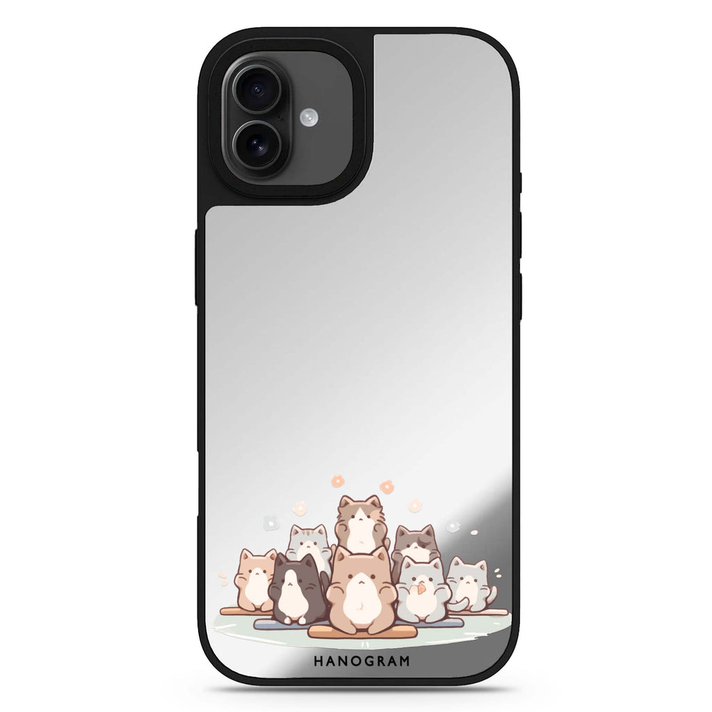 Zen Cat Calm iPhone 17 mirror case