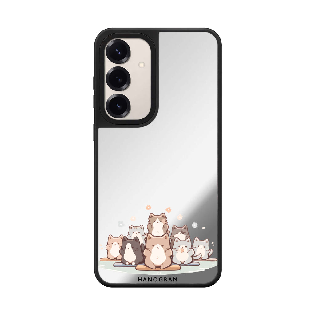 Zen Cat Calm Samsung Galaxy mirror case front view