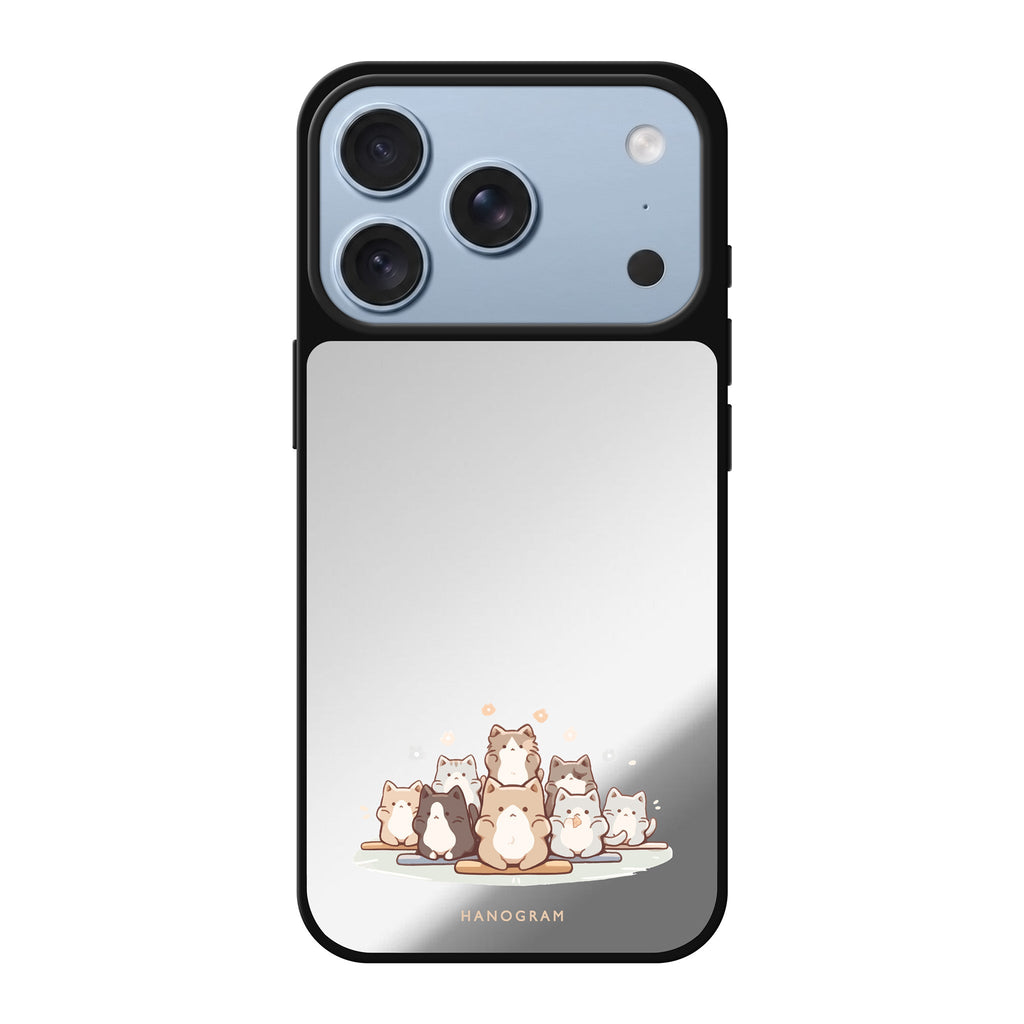 Zen Cat Calm cat animal minimal iPhone 18 Pro Max mirror case
