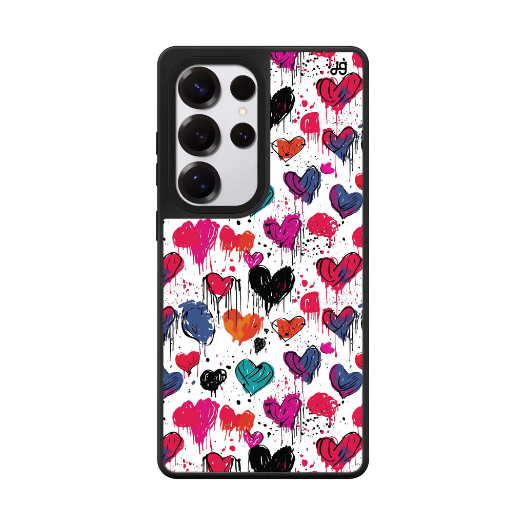 Bleeding Passion Samsung Galaxy S25 S24 S23 Ultra mirror case, front view