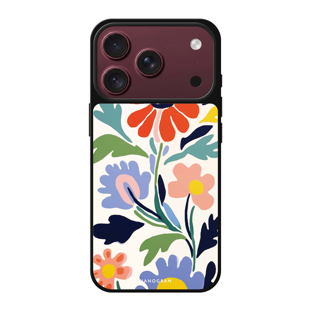 Brushed Blossoms spring flower abstract floral iPhone 18 Pro Max mirror case