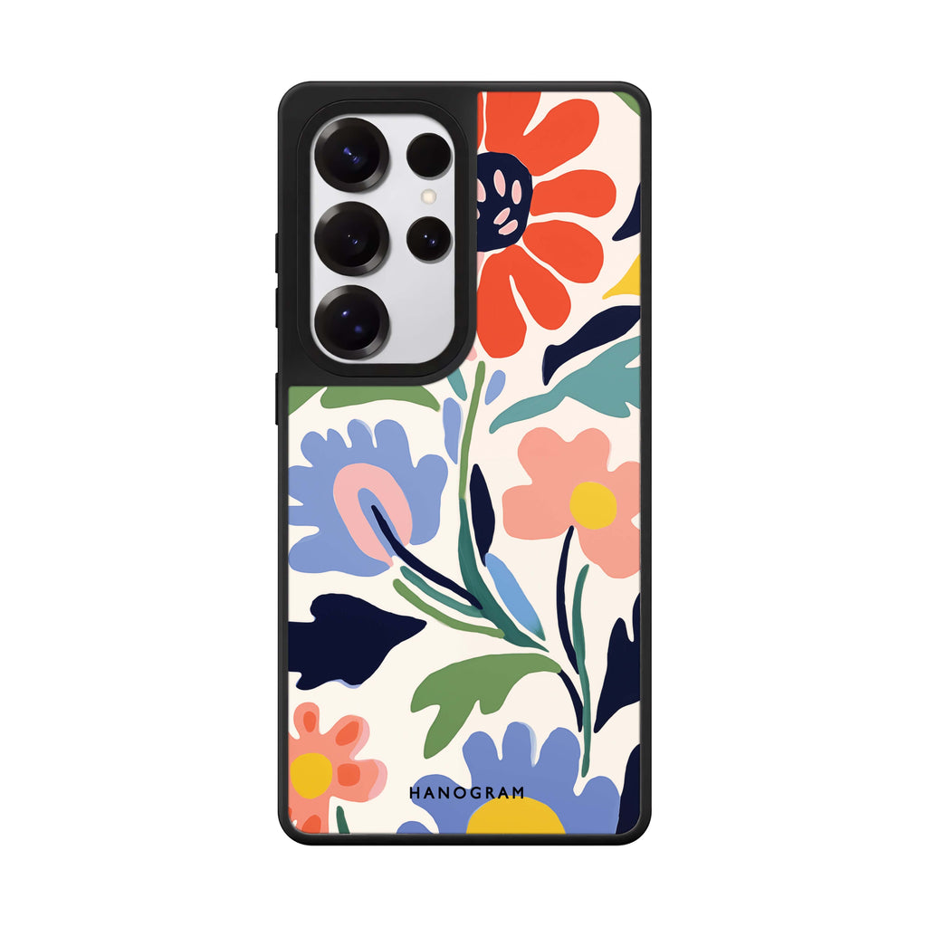 Brushed Blossoms Samsung Galaxy S25 S24 S23 Ultra mirror case, front view